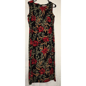 Kathie Lee Collection Womens Career Casual Sleeveless Floral Maxi Dress Sz S 4/6